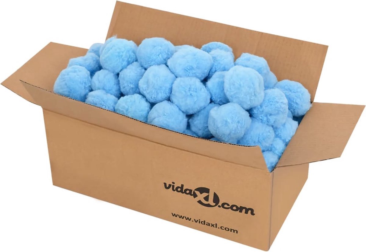 The Living Store Filterballen Waterfilter – 700g/Geschikt voor 25kg Zandfilter – Blauw – 50mm