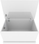 The Living Store Opbergbox - diverse - Gereedschapskist - 70 x 40 x 38 cm - Hoogglans wit
