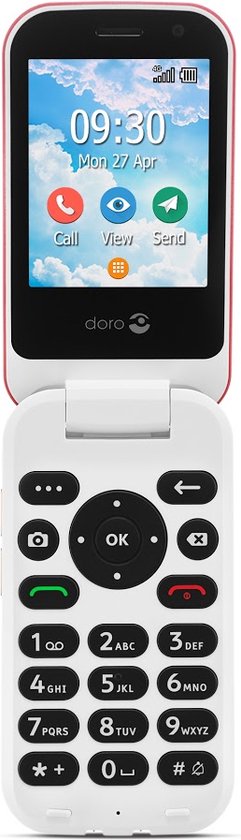 Doro 7080 - Eenvoudige 4G Klaptelefoon met Whatsapp en Facebook functie