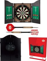 PSV Dartkabinet - Home Darts Centre - Dartbord met 6 dartpijlen - Dart Flights - Dart Shafts - Darts - Cadeau
