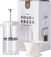W&P Design - Pour Over Press + Dripper - Cafetière + Koffie Filter - Wit