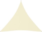 The Living Store Zonnezeil Driehoekig - 4 x 4 x 4 m - Crème - PU-gecoat Oxford stof