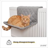 Verwarmingsligstoel voor katten, geschikt voor katten tot 7 kg, voor alle gangbare radiatoren, kattenhangmat voor de verwarming, hangmat voor katten