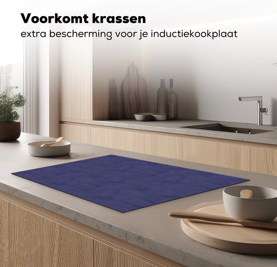 KitchenYeah® Inductie beschermer 76x51.5 cm - Inductie beschermer - Leer - Structuur - Dierenhuid - Kookplaataccessoires - Afdekplaat voor kookplaat - Inductiebeschermer - Inductiemat - Inductieplaat mat