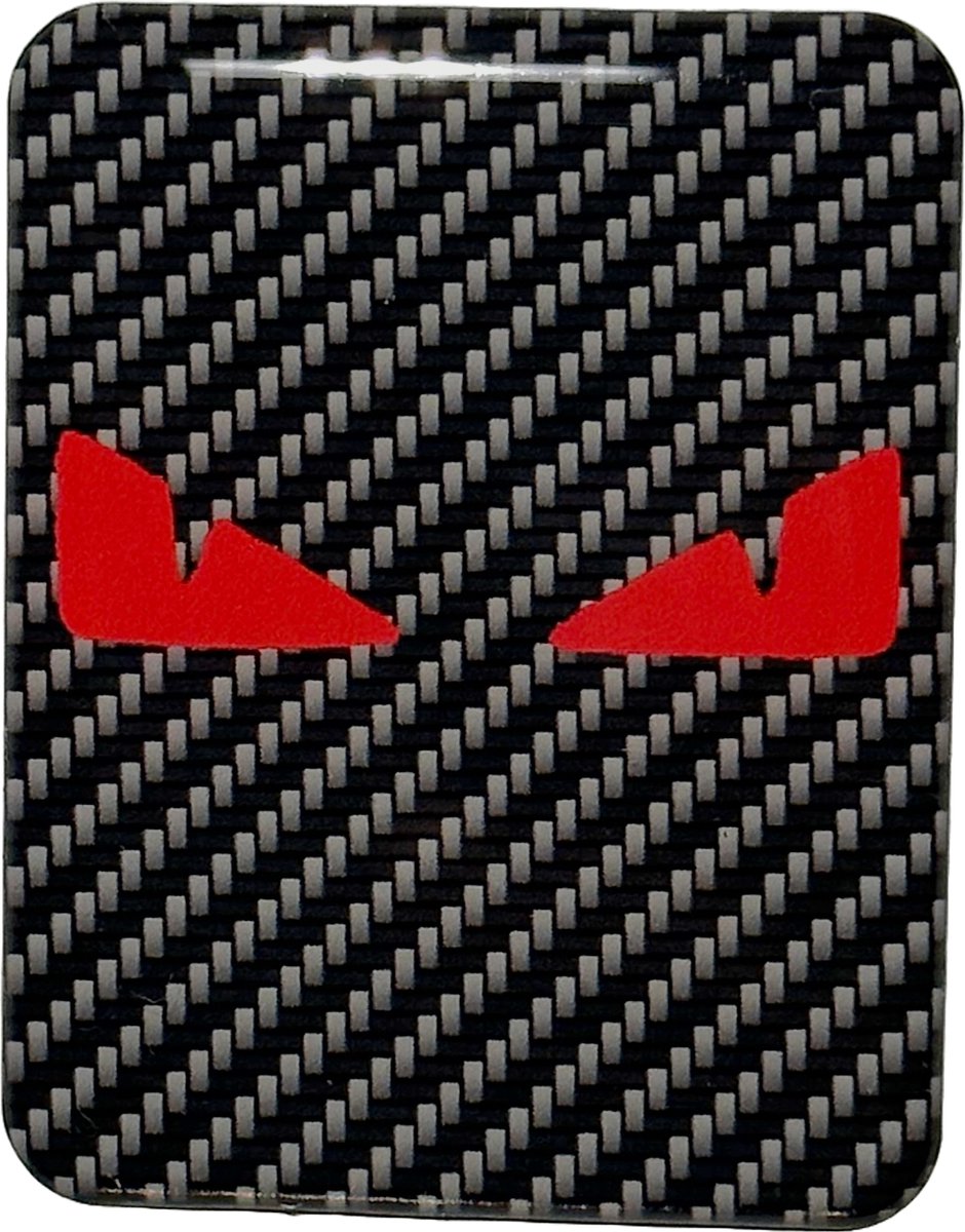 VESPA LOGO CARBON LOOK/RODE BOZE OGEN STICKER