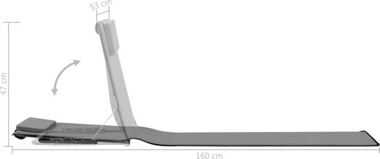 vidaXL - Strandmatten - inklapbaar - 2 - st - staal - en - stof - grijs van Vidaxl — afbeelding 4