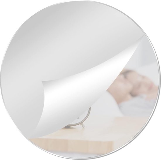 TSKDKIT Ovale kleefspiegel 40x30cm, randloos ovaal zelfklevend glasspiegel groot zonder vervorming Decoratieve HD wandspiegel voor badkamer, entree, kleedkamer, woonkamer