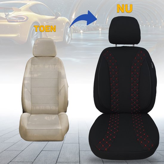 Pasvorm stoelhoezen set (stoel en stoel) Mercedes Vito (447) 2014-heden (met Com Pasvorm stoelhoezen set (stoel en stoel) Mercedes Vito (447) 2014-heden (met Com