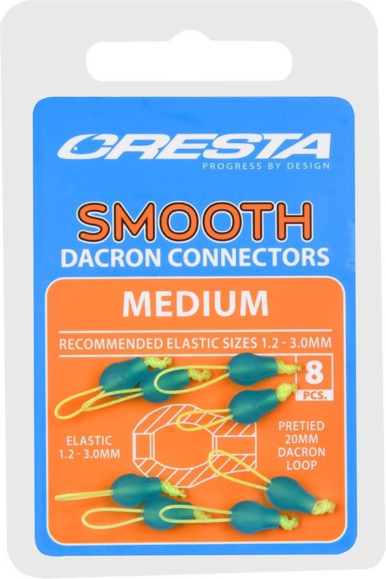 Cresta Smooth Dacron Connectors (8 pcs) - Maat : Small van Cresta — afbeelding 2