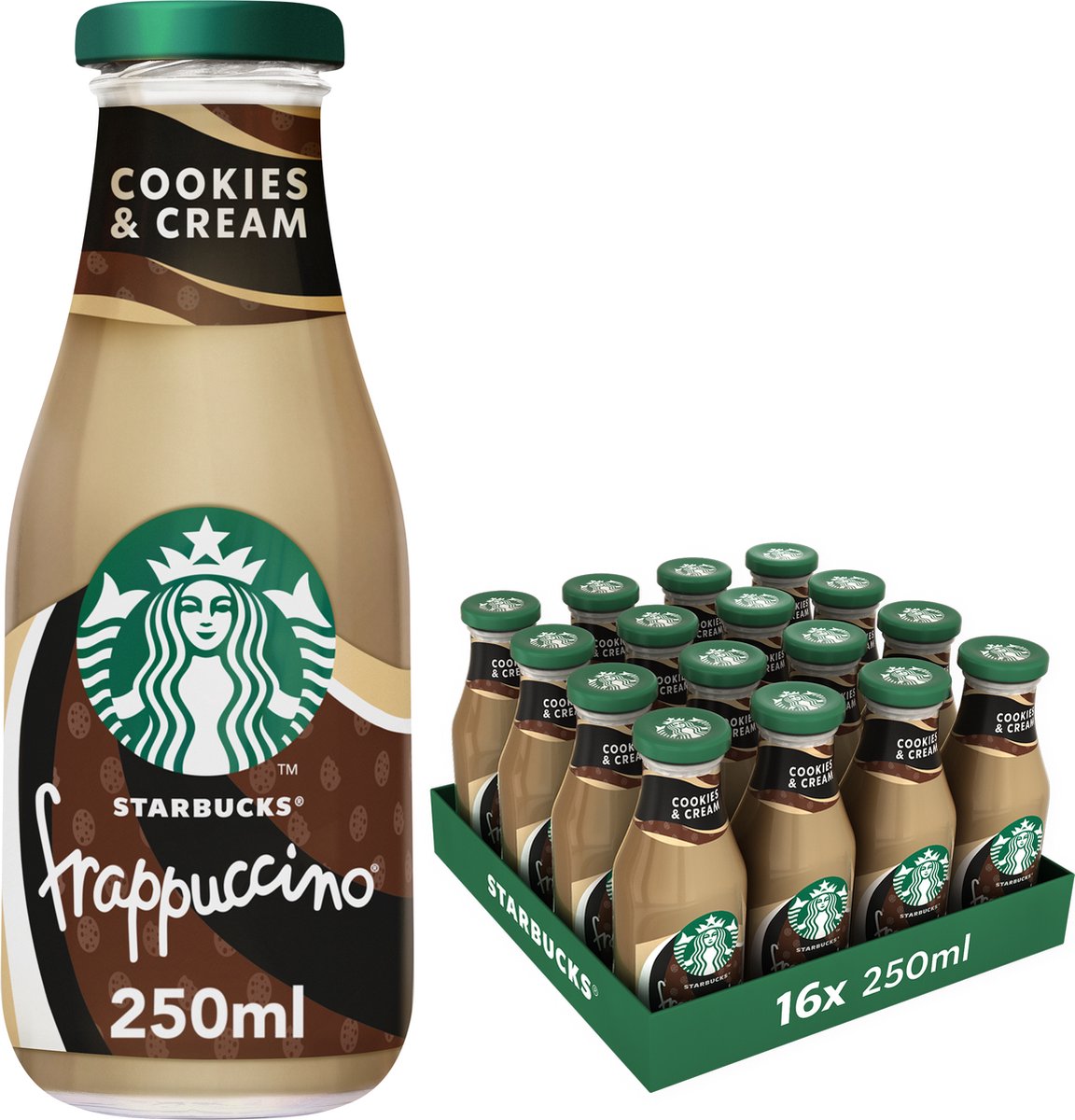 Starbucks Cookies & Cream frappuccino ijskoffie - 16 x 250ml