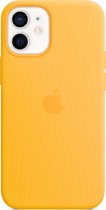 Apple Hoesje Siliconen Geschikt voor iPhone 12 Mini - Apple Silicone Backcover MagSafe - geel