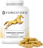 FungiForte - Cordyceps Extract 500mg - 90 stuks - Non-GMO - Lab Tested - Cordyceps Capsules - Paddenstoel Supplement