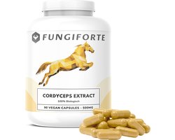 FungiForte - Cordyceps Extract 500mg - 90 stuks - Non-GMO - Lab Tested - Cordyceps Capsules - Paddenstoel Supplement