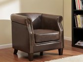 Clubfauteuil van leer met lived-in uiterlijk ENGUERRAND L 78 cm x H 72 cm x D 77 cm