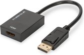 Digitus AK-340415-002-S DisplayPort / HDMI Adapter [1x DisplayPort stekker - 1x HDMI-bus] Zwart Afgeschermd, Geschikt voor HDMI, Ultra HD-HDMI, High Speed