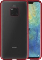 Magnetic Back Cover voor Huawei Mate 20 Pro Rood - Transparant