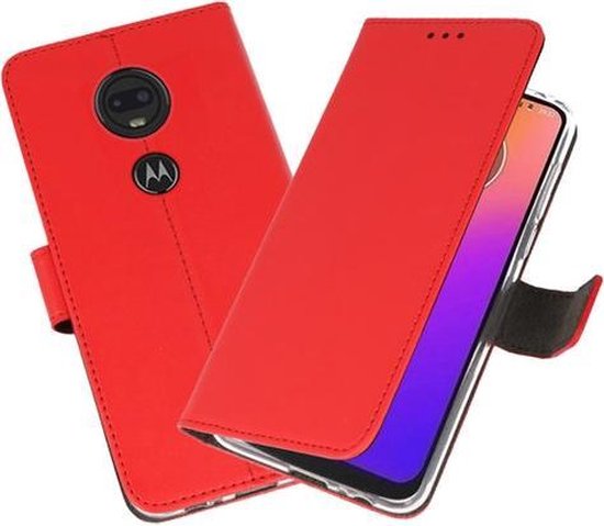 Bestcases Porte-cartes Étui pour téléphone Motorola Moto G7 - Moto G7 Plus - Rouge