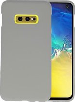 Bestcases Color Telefoonhoesje - Backcover Hoesje - Siliconen Case Back Cover voor Samsung Galaxy S10e - Grijs