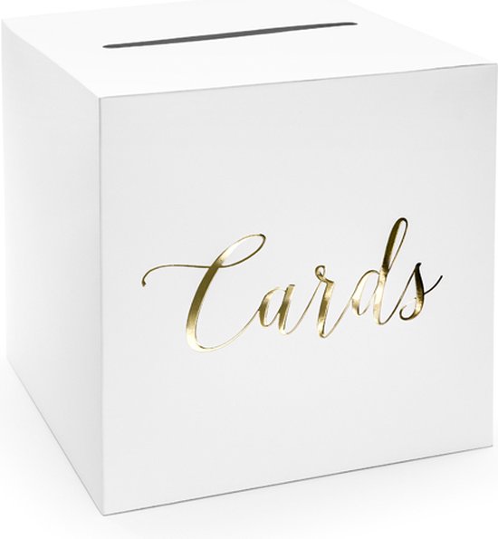 Partydeco - Enveloppendoos Cards Gold