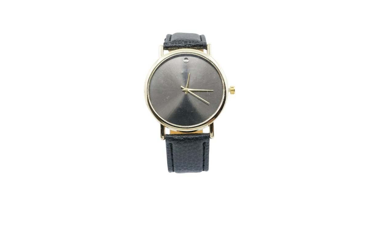 Hidzo Horloge Relogios Ø 37 mm - Zwart - In horlogedoosje