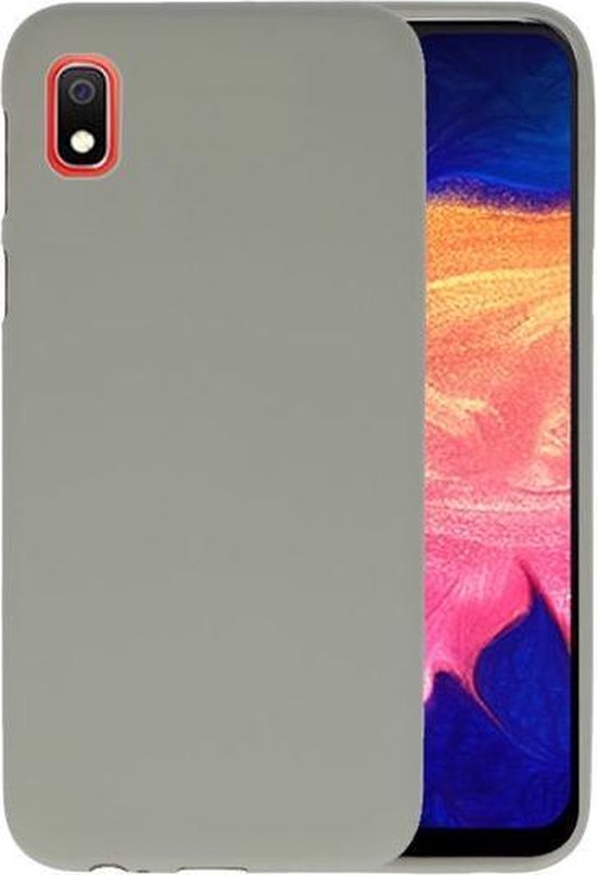 Bestcases Color Telefoonhoesje - Backcover Hoesje - Siliconen Case Back Cover voor Samsung Galaxy A10 - Grijs