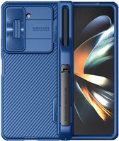 Nillkin CamShield Hoesje Geschikt voor Samsung Galaxy Z Fold 5 - Back Cover met Camera Slider Pen Edition Blauw