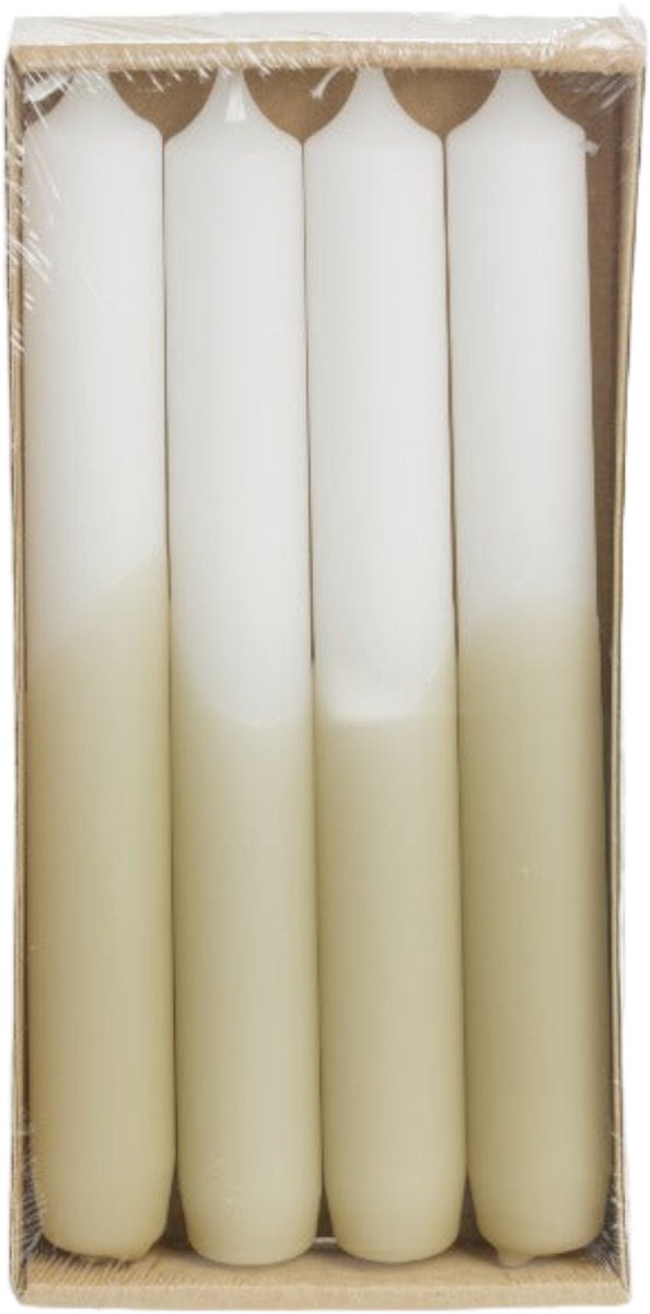 Luxe Dinerkaarsen Half Dipped - Rustik Lys - Tafelkaarsen - Pistache Wit - Set Van 4 Kaarsen - 2,15 x 19 cm — cadeau in Wonen & Interieur - foto 7