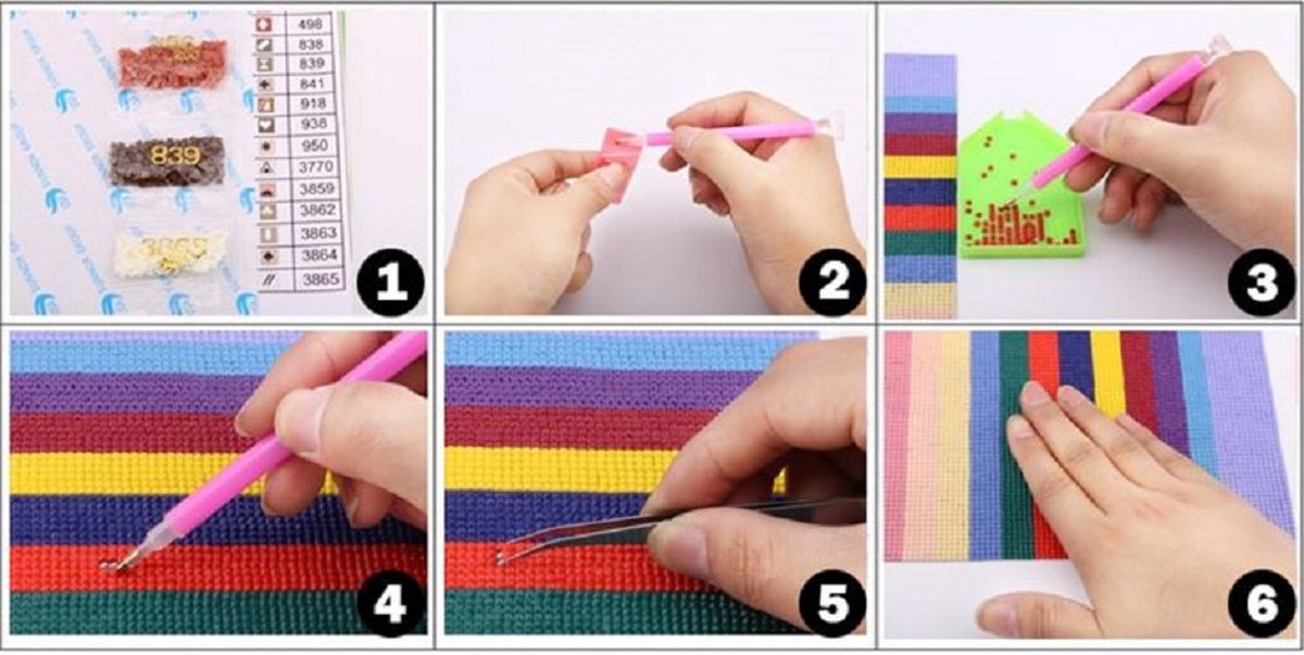 Diamond Painting Huisdieren - 15x20cm - Complete Set - Ronde Diamantjes - Inclusief Tools - Stipco — afbeelding 3