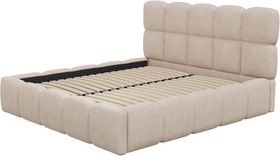 PASCAL MORABITO Kofferbed - 140 x 190 cm - Teddy-stof - Beige - DAMADO - van Pascal Morabito L 170 cm x H 95 cm x D 221 cm