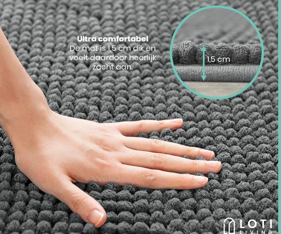 Loti Living Ensemble de bain Chenile gris foncé