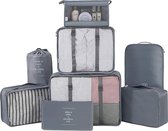 8 sets pakzakken met schoenentas - organizer voor bagage met compressie