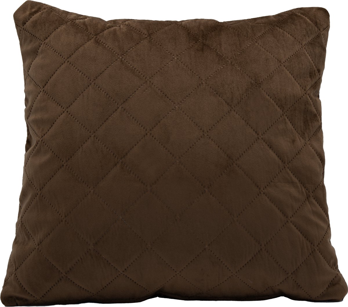 Belmarti® Sierkussen Velvet inclusief binnenvulling 50x50cm - Bruin - van fluweel zachte stof - handgemaakt in eigen atelier - Premium Belmarti® kwaliteit