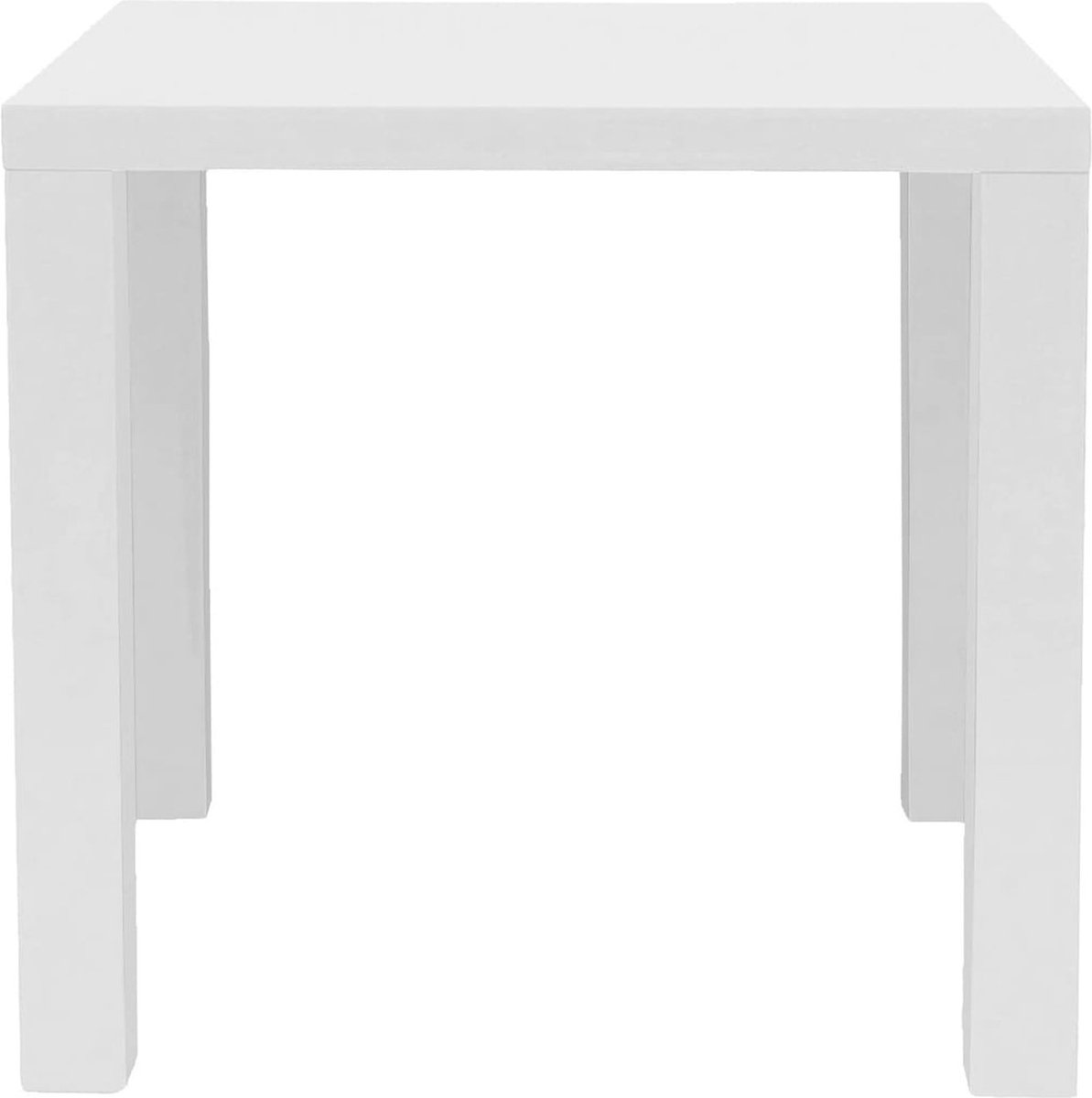 Eettafel Lisboa Wit - MDF - Rechthoek - 80x80cm - Hoogte 76 cm