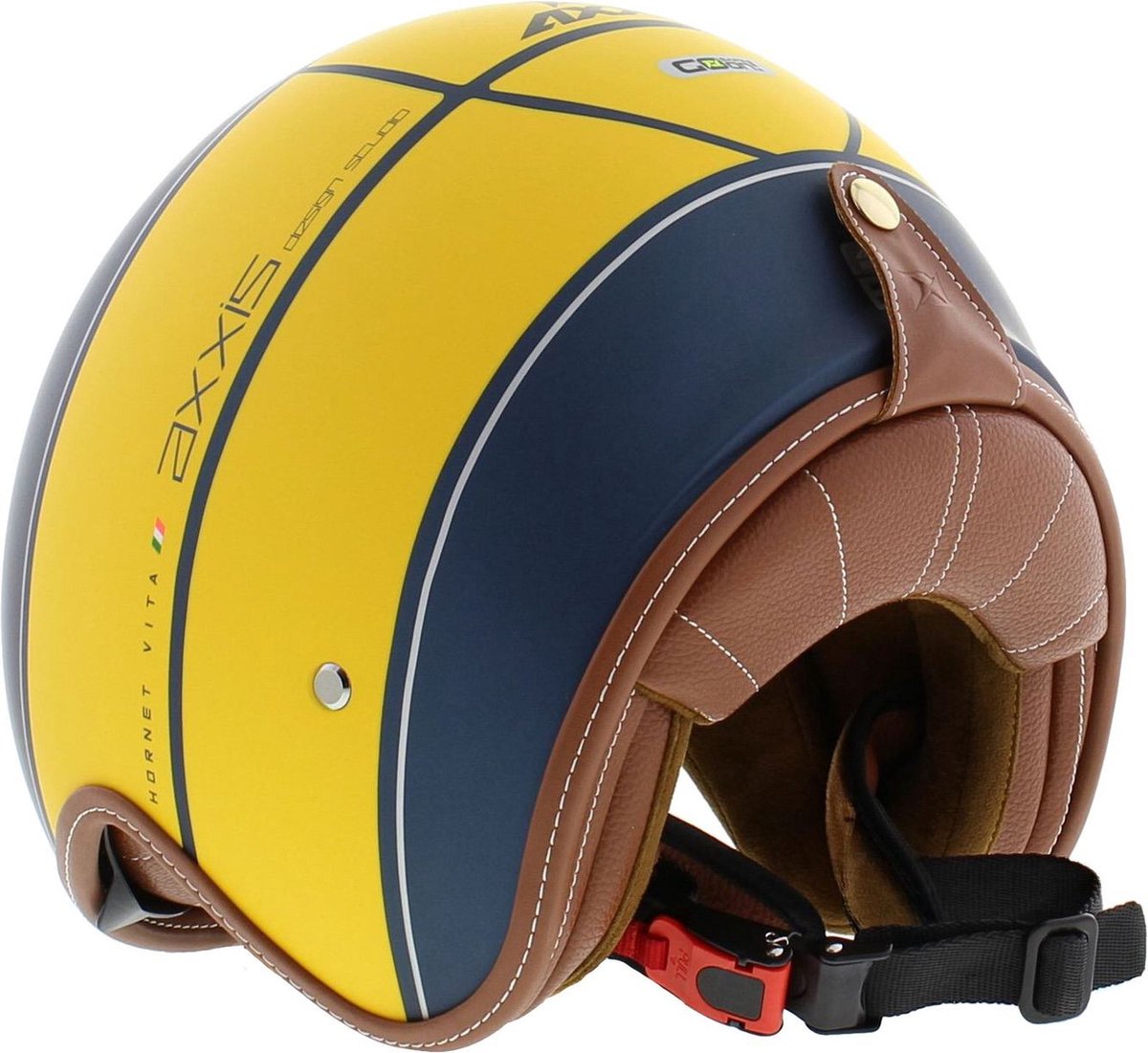Axxis Hornet SV jet helm Vita mat geel blauw M - Motor / Brommer / Scooter / Vespa – foto 5