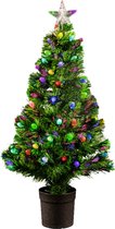 Everlands Kunstboom - fibre optic - H90 cm - met verlichting - Prestwick - kerstboom
