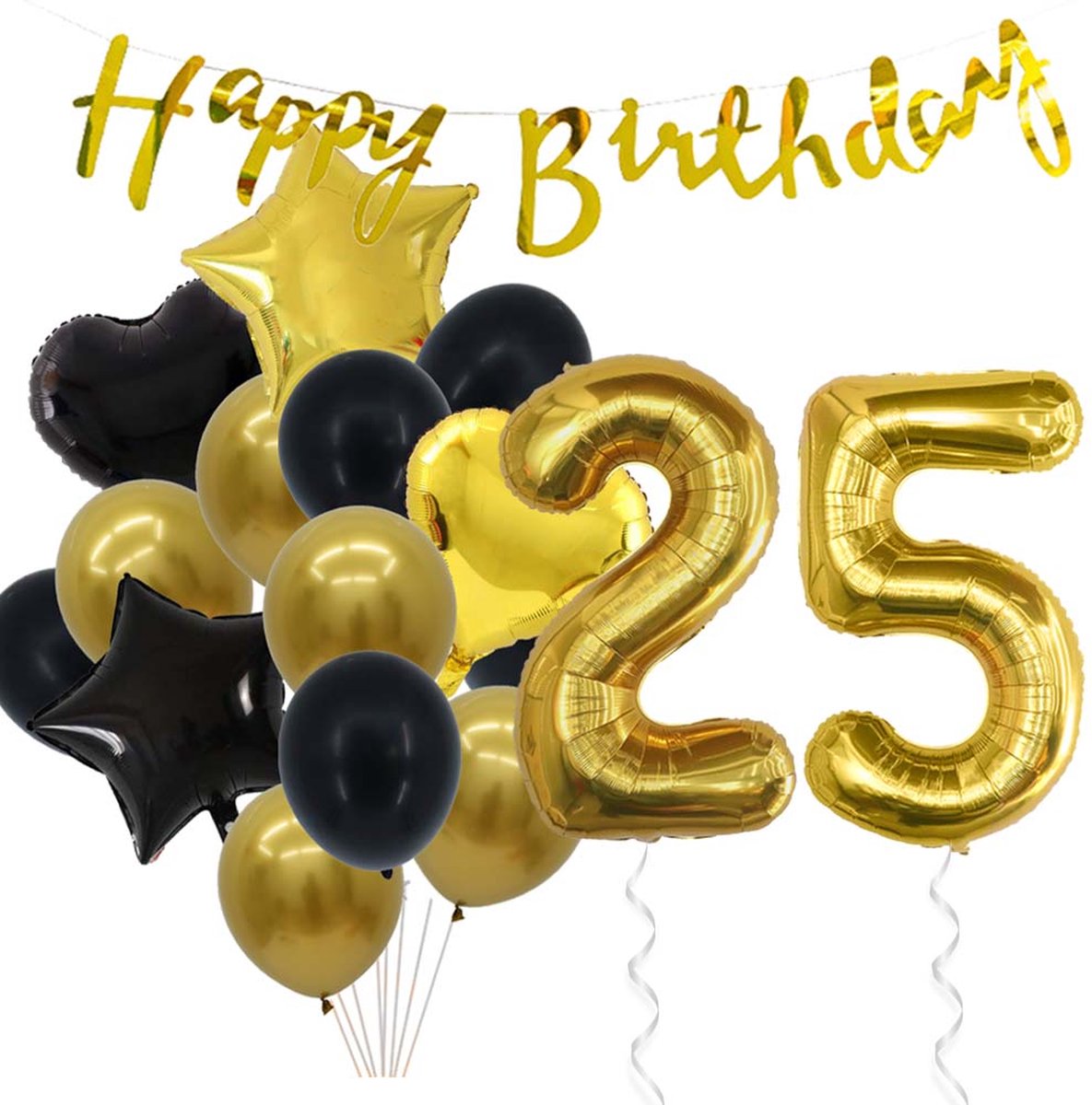 Lot de 15 ballons noirs et dorés pour 95e anniversaire - Pour homme et  femme : : Cuisine et Maison