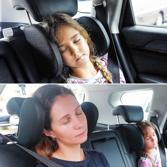 Coussin de voyage, oreiller avec masque de sommeil, pour enfants et  adultes, convient au voyage en voiture, en avion ou en train (B)