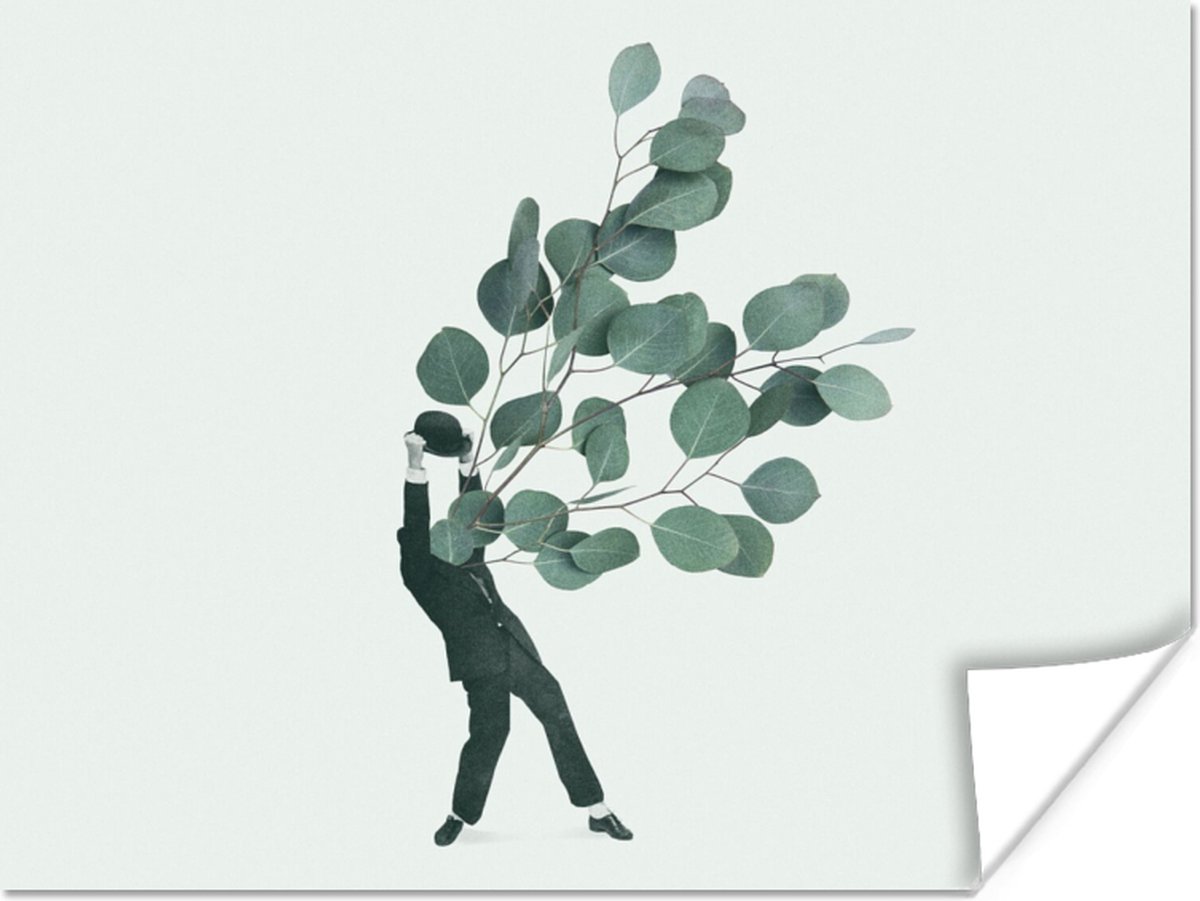 Poster Ballon - Man - Retro - 120x90 cm