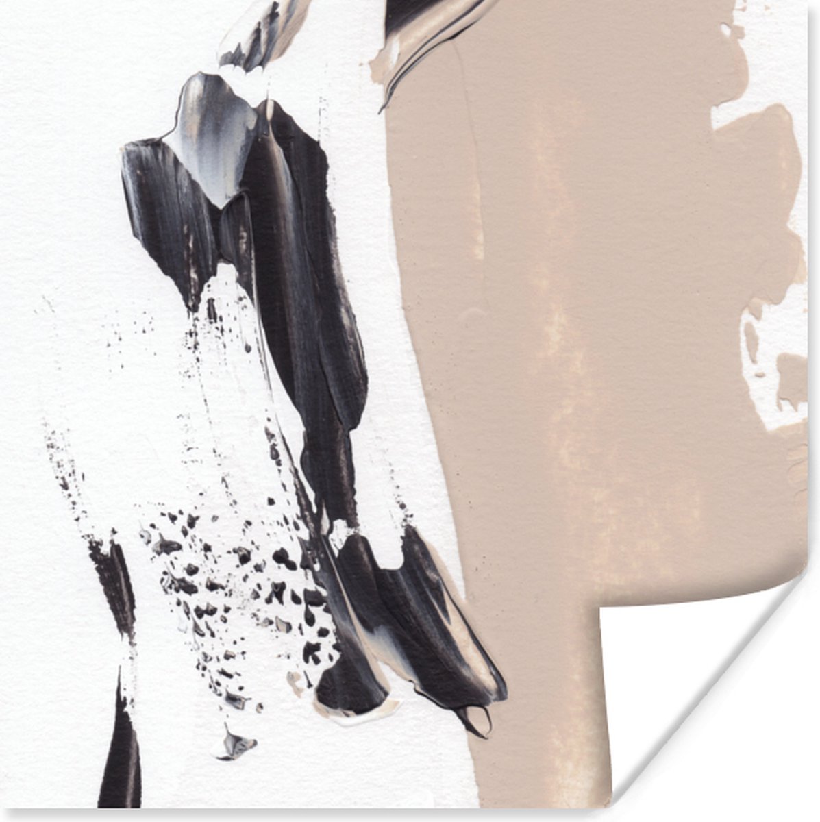 Poster Verf - Design - Abstract - 100x100 cm XXL