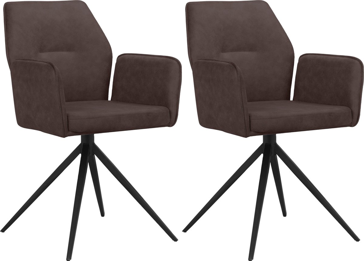 Capo-Eetkamerstoel - 2 Pack - Bruin