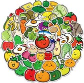 Food Stickers 50 Stuks | Fruit en Groenten Stickers | Eten | Grappige Stickers | Laptop Stickers | Stickers Kinderen | Stickers Volwassenen | Stickervellen | Plakstickers | Koffer Stickers | Stickers Bullet Journal | Planner Stickers