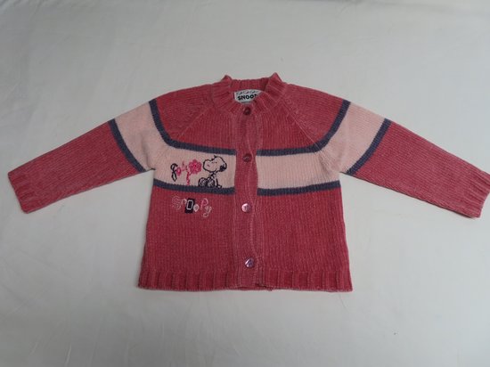 Gilet - Fille - Rose - Snoopy - 1 an 74