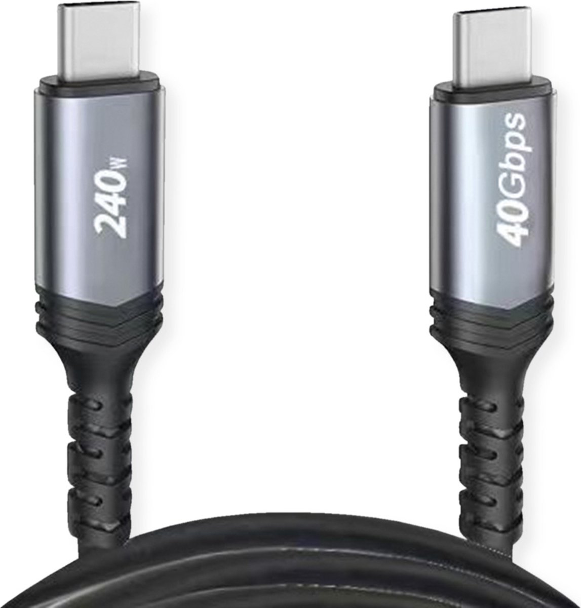 VALUE USB4 Gen3x2 Kabel, C-C, M/M, 8K UHD-2, 40Gbit/s, 240W, zwart, 0,8 m