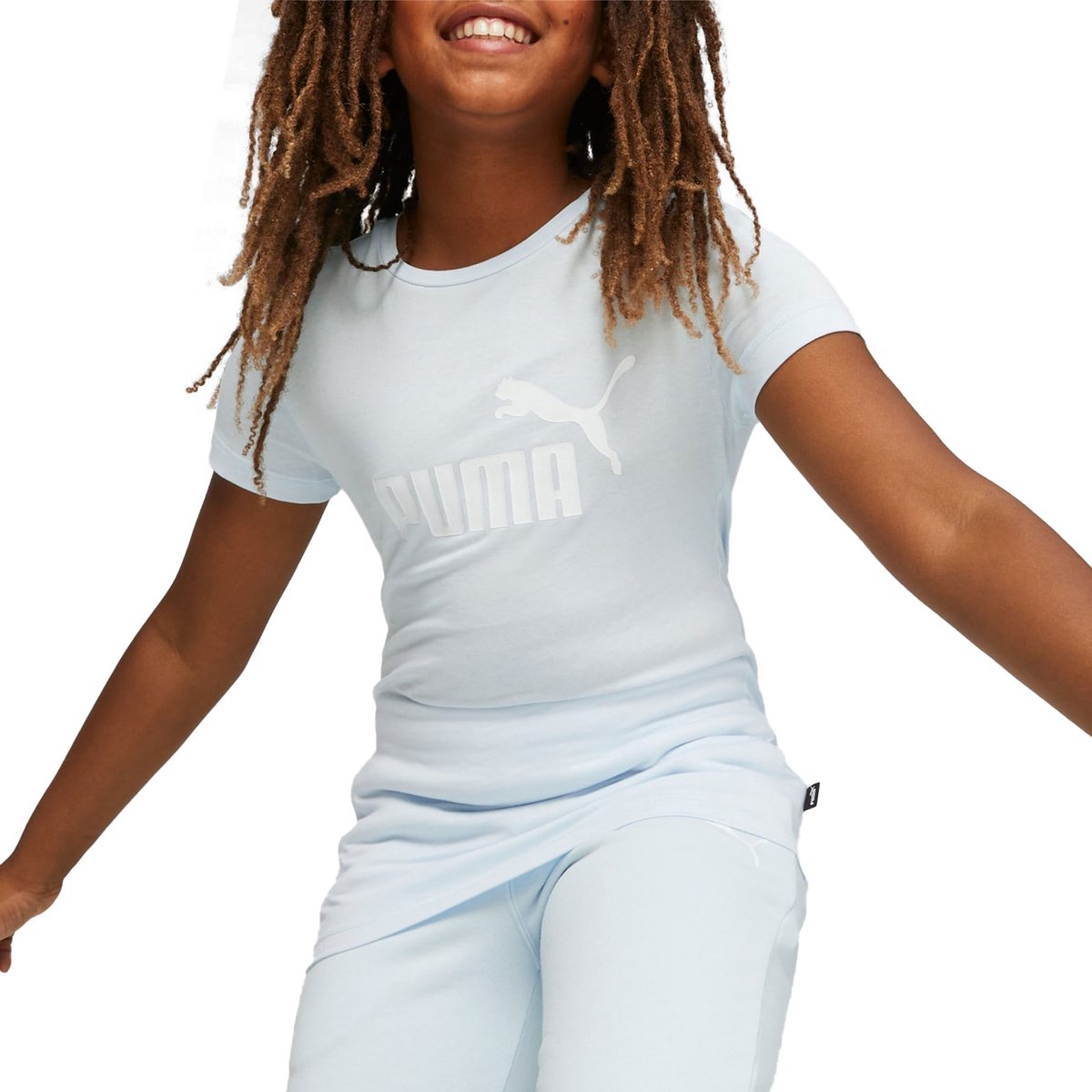 Puma Essential Logo Shirt Junior Blauw