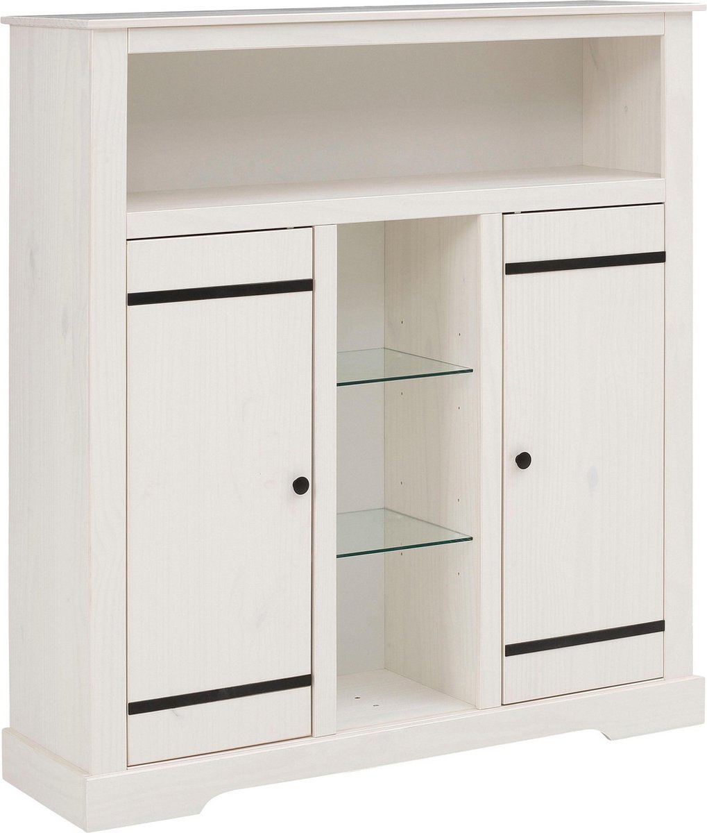 Loki-Highboard - Wit Grenen