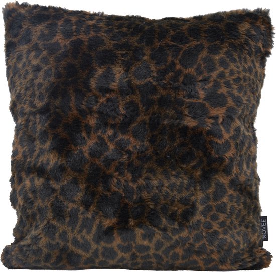 Hairy Leopard Brown Kussenhoes | 45 x 45 cm | Polyester / Imitatiebont