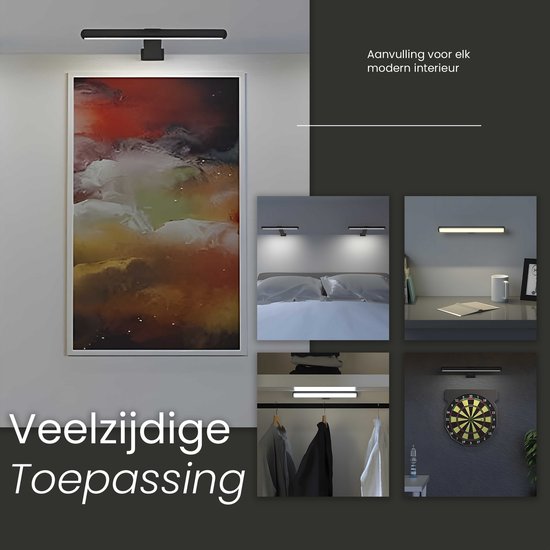 Applique Murale Intérieur Rechargeable Avec Detecteur De Mouvement, 5W Lampe Murale Led Sans Fil