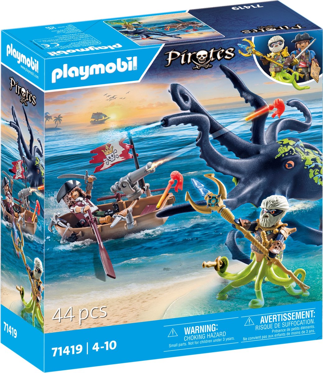 Playmobil Pirates - Bataille contre la pieuvre géante - 71419