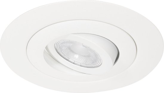 Ledmatters - Inbouwspot Wit - Dimbaar - 5 watt - 570 Lumen - 4000 Kelvin - Koel wit licht - IP44 Badkamerverlichting