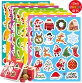 Kerststickers 8 vellen - Decoratie Stickers voor Kerst - 160 stickers voor Kaarten - Merry Christmas stickervellen